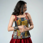 Ajrakh Corset  Chaniya Choli