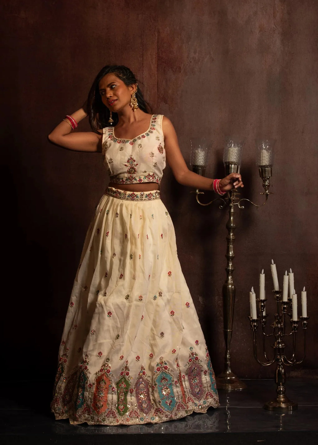 Multi-Color Blossom Lehenga