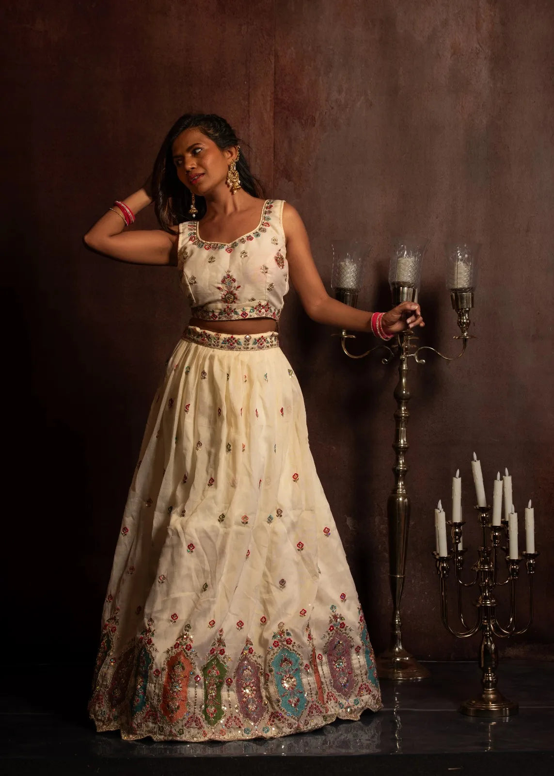 Multi-Color Blossom Lehenga