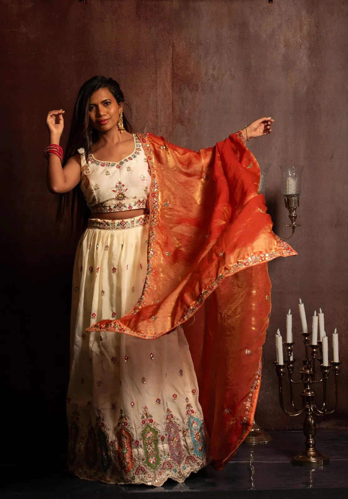 Multi-Color Blossom Lehenga