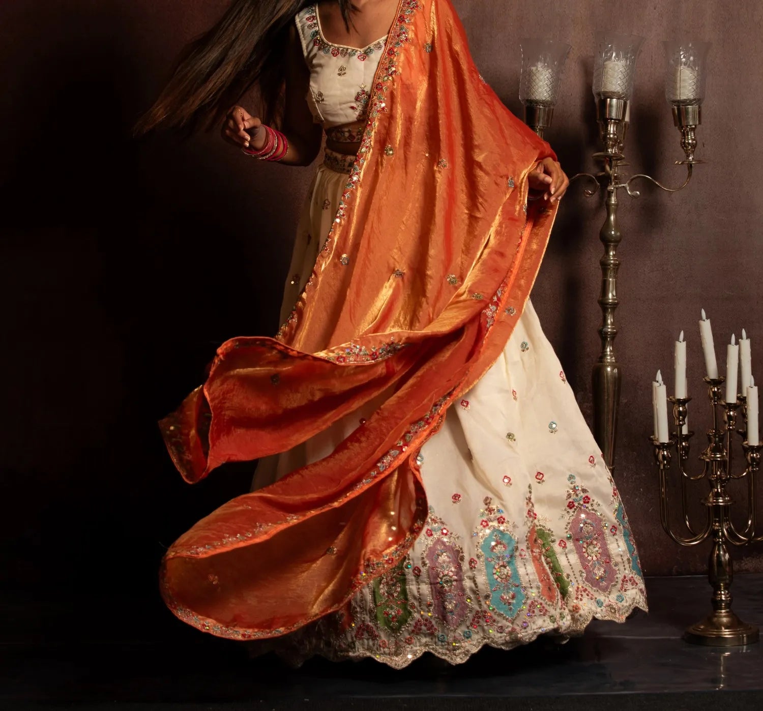 Multi-Color Blossom Lehenga