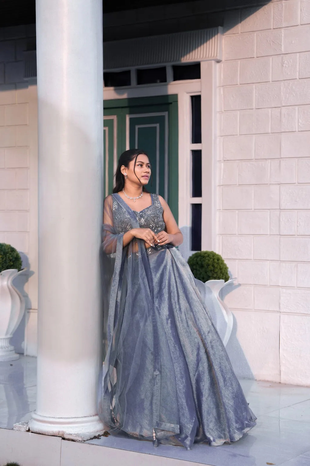 Smoky Silver Drape