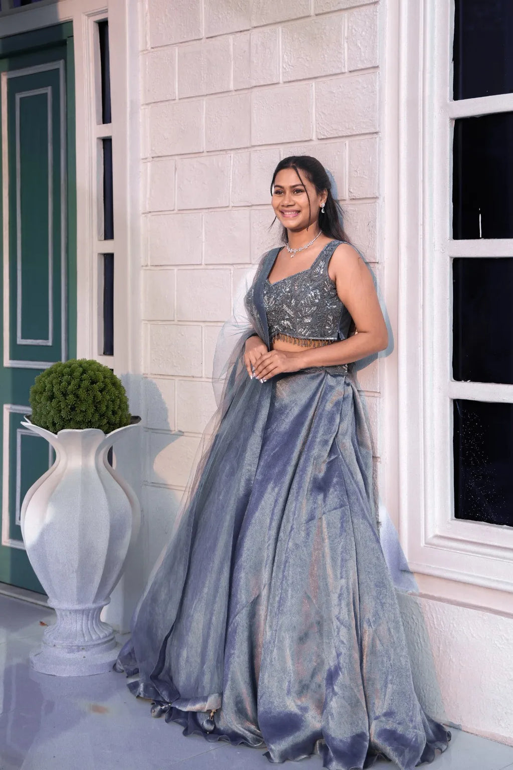 Smoky Silver Drape