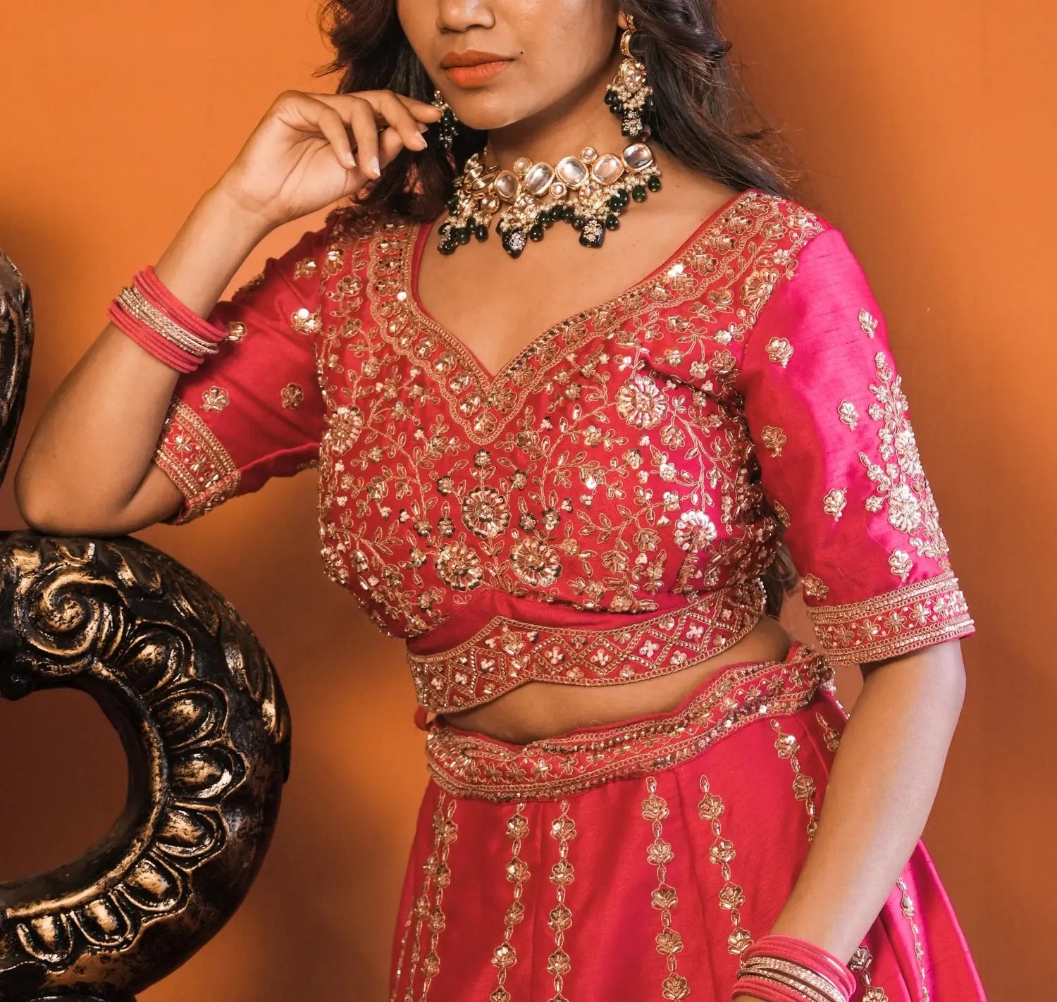 Pink Heritage Lehenga