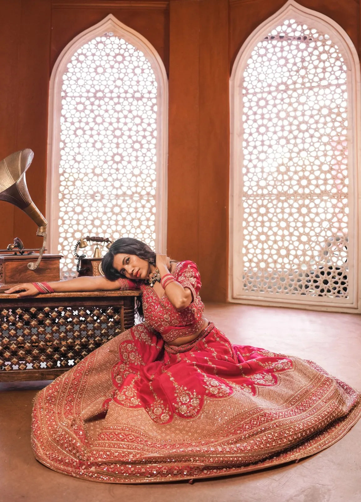 Pink Heritage Lehenga