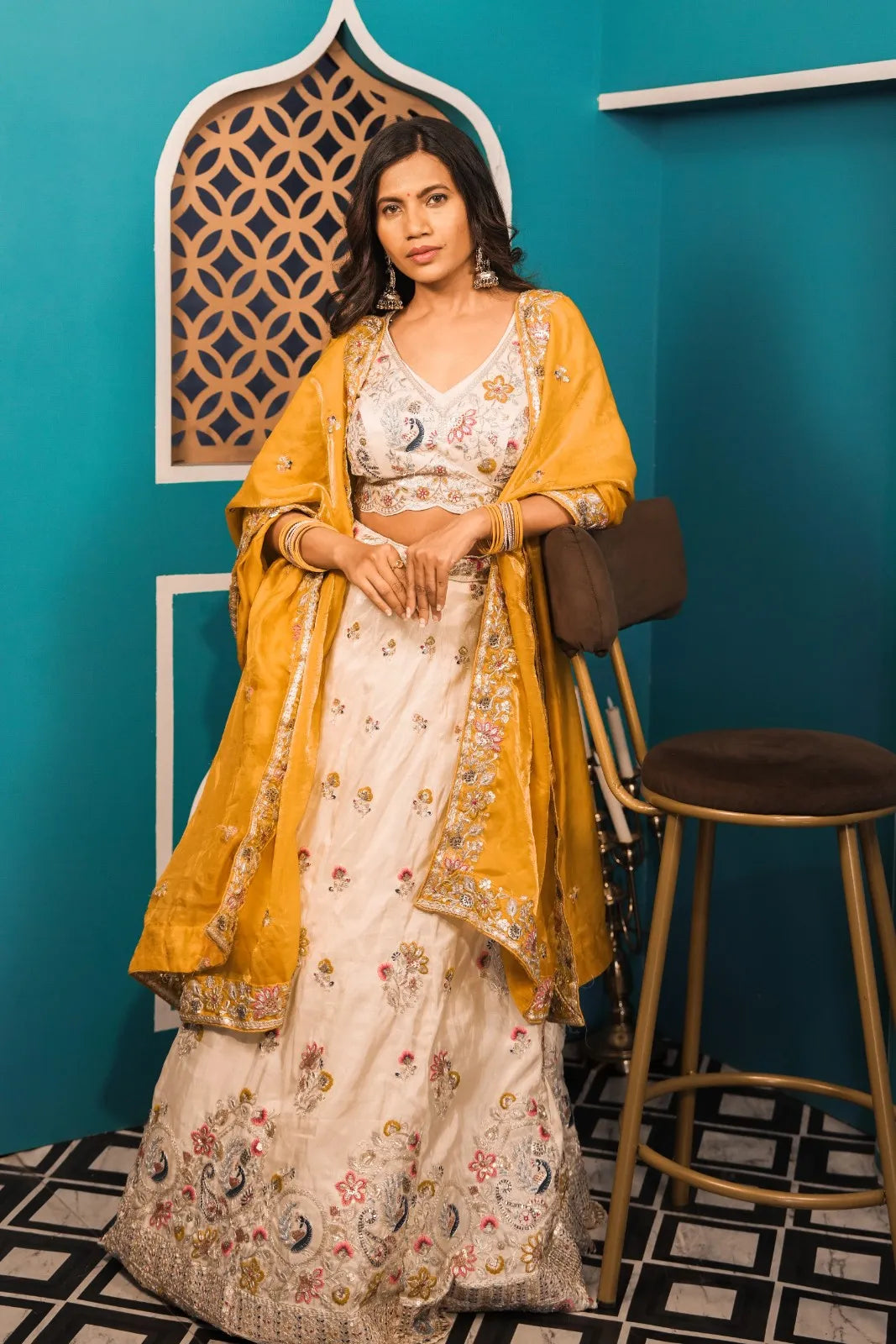 Ivory Blossom Lehenga