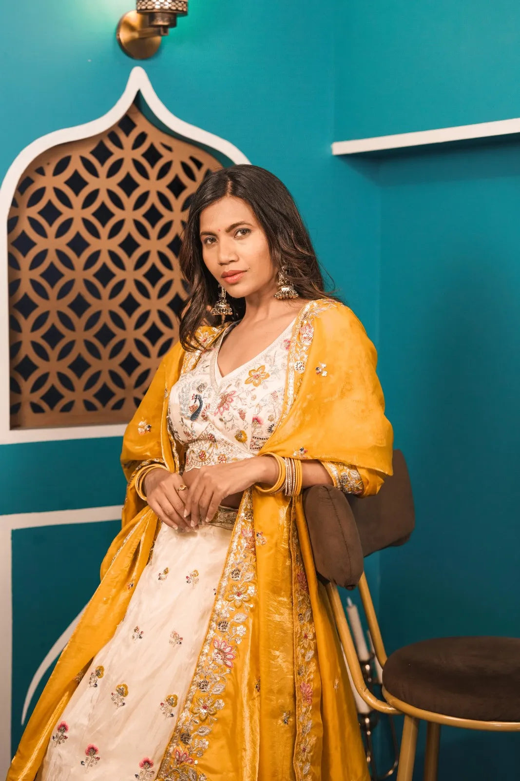 Ivory Blossom Lehenga