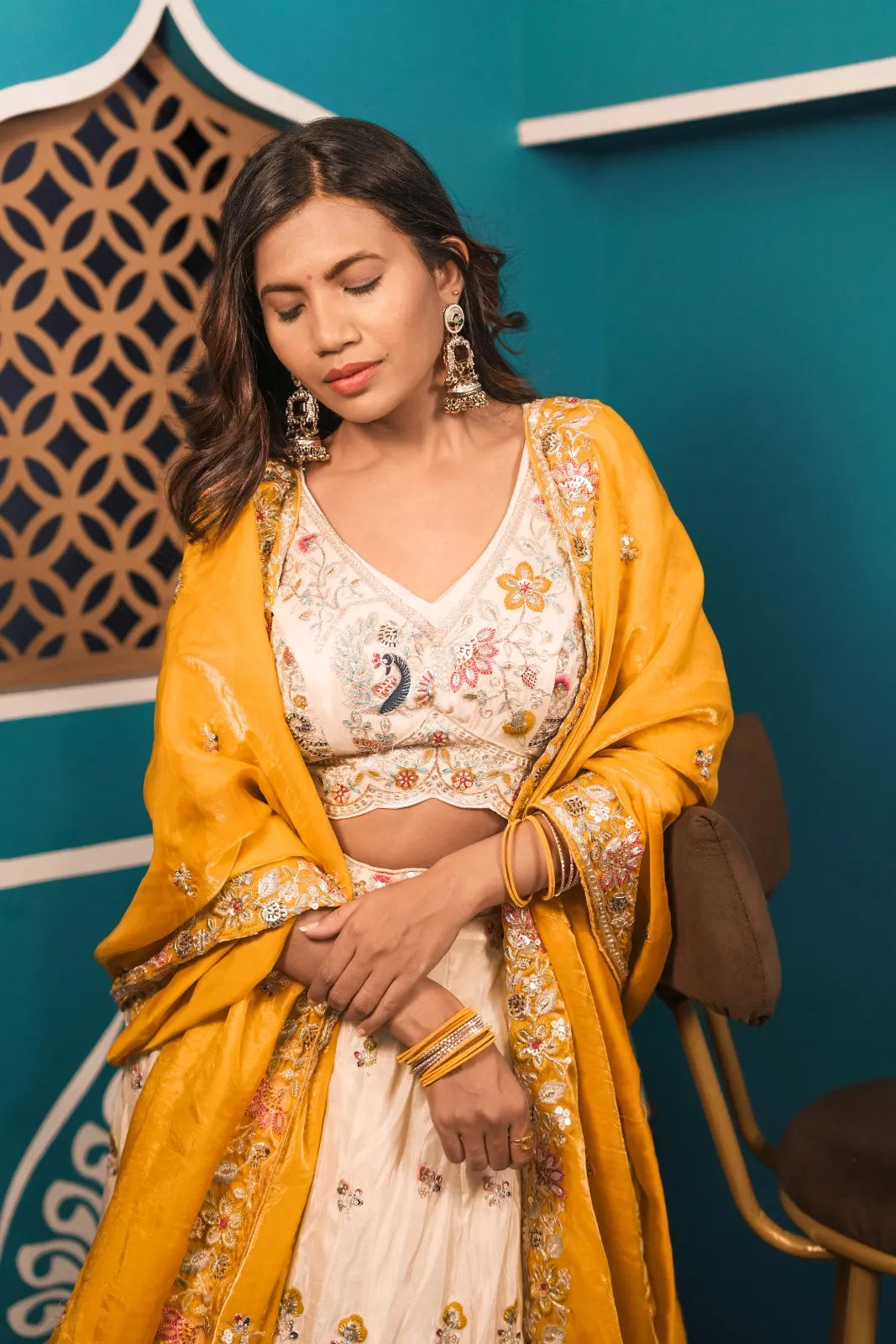 Ivory Blossom Lehenga