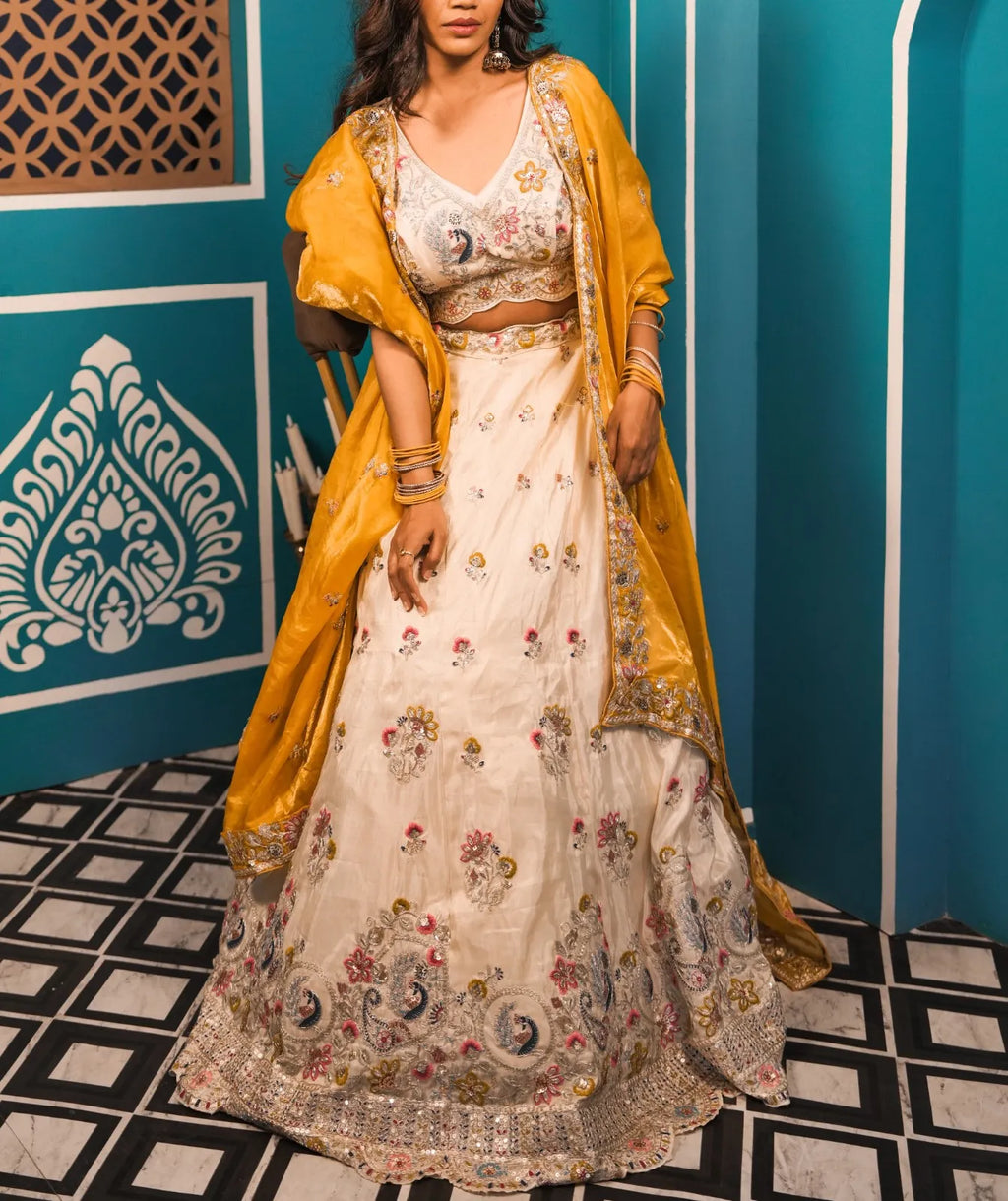 Ivory Blossom Lehenga