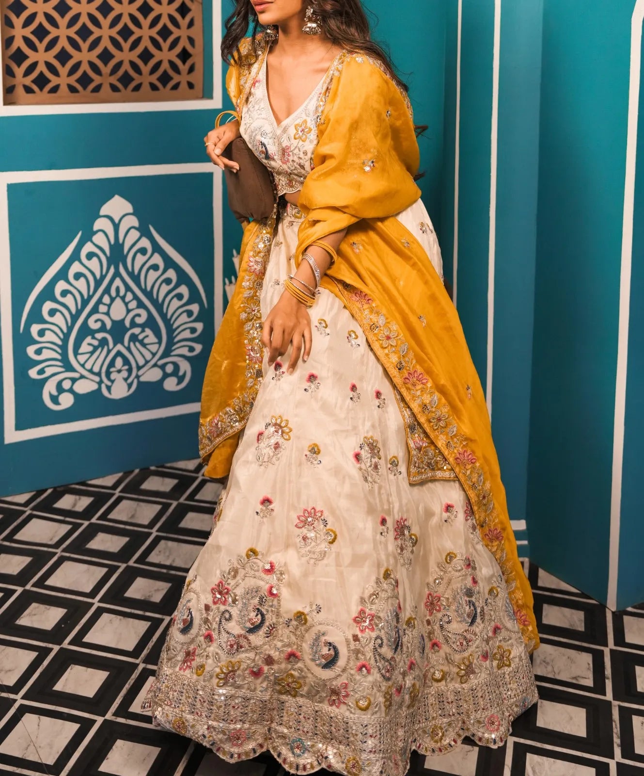 Ivory Blossom Lehenga