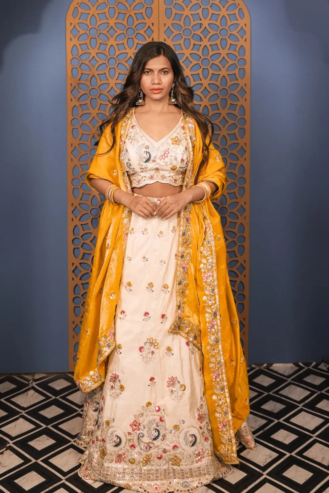 Ivory Blossom Lehenga