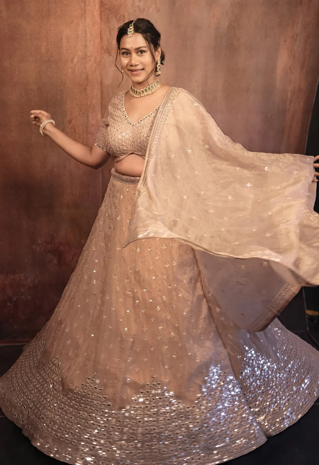 Champagne Glow Bridal Set