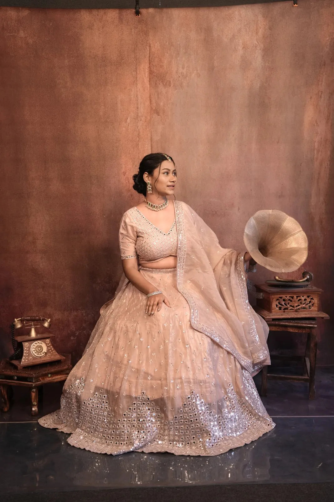 Champagne Glow Bridal Set