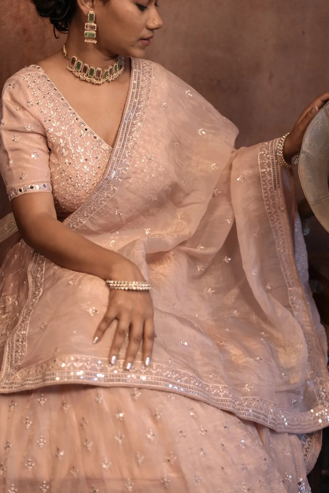 Champagne Glow Bridal Set