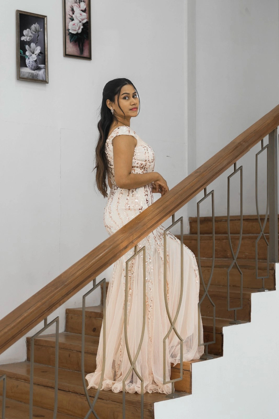 Blush Pink Mermaid Gown