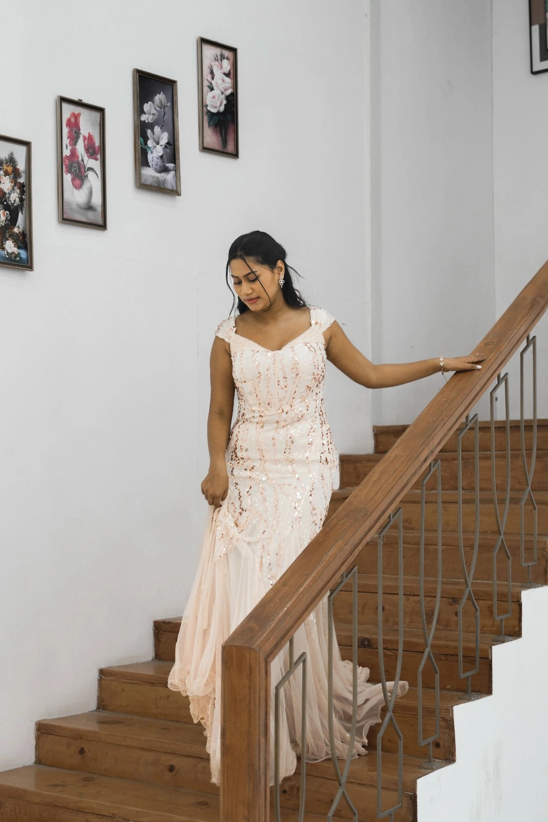 Blush Pink Mermaid Gown