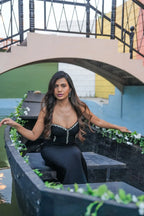 Black Fitted Tube Gown