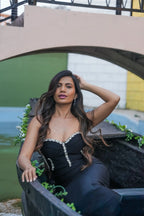 Black Fitted Tube Gown