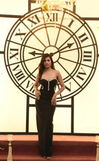 Black Fitted Tube Gown