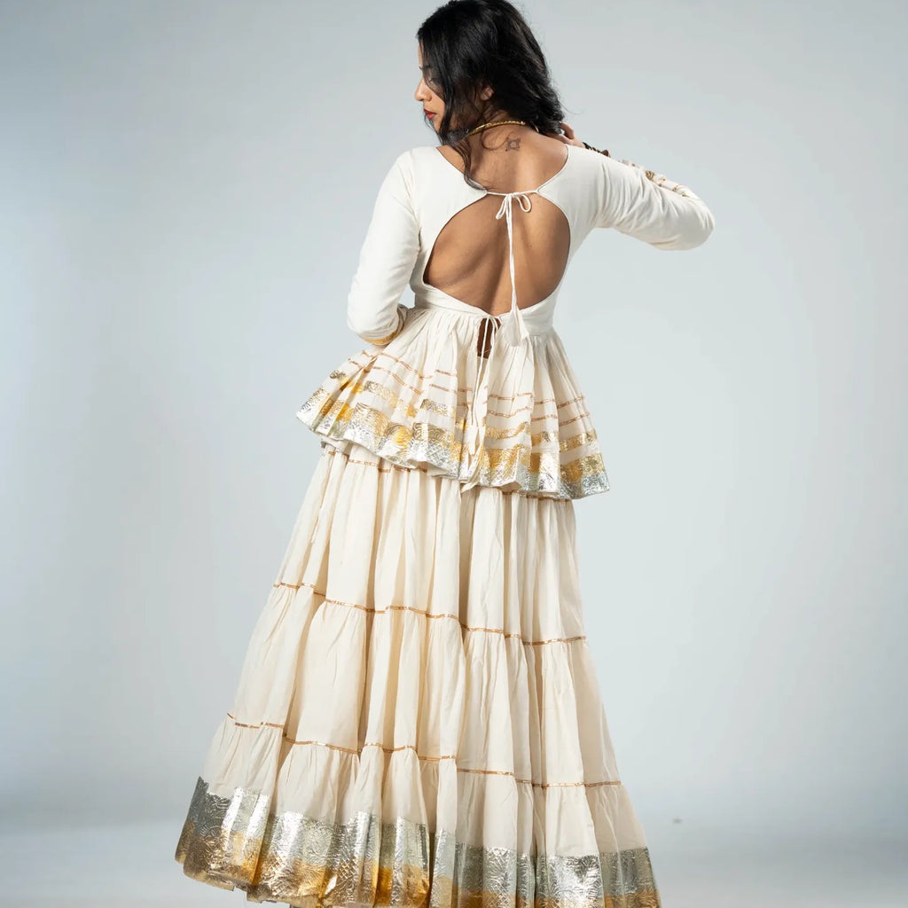 Gold Silver Foil Chaniya Choli