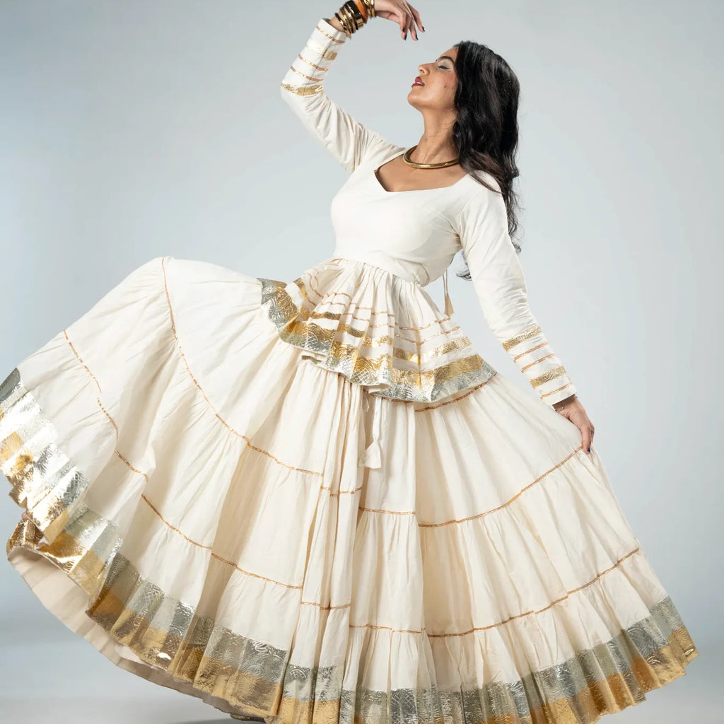 Gold Silver Foil Chaniya Choli