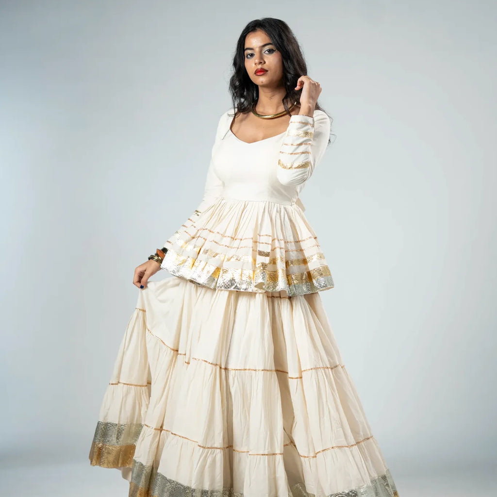 Gold Silver Foil Chaniya Choli