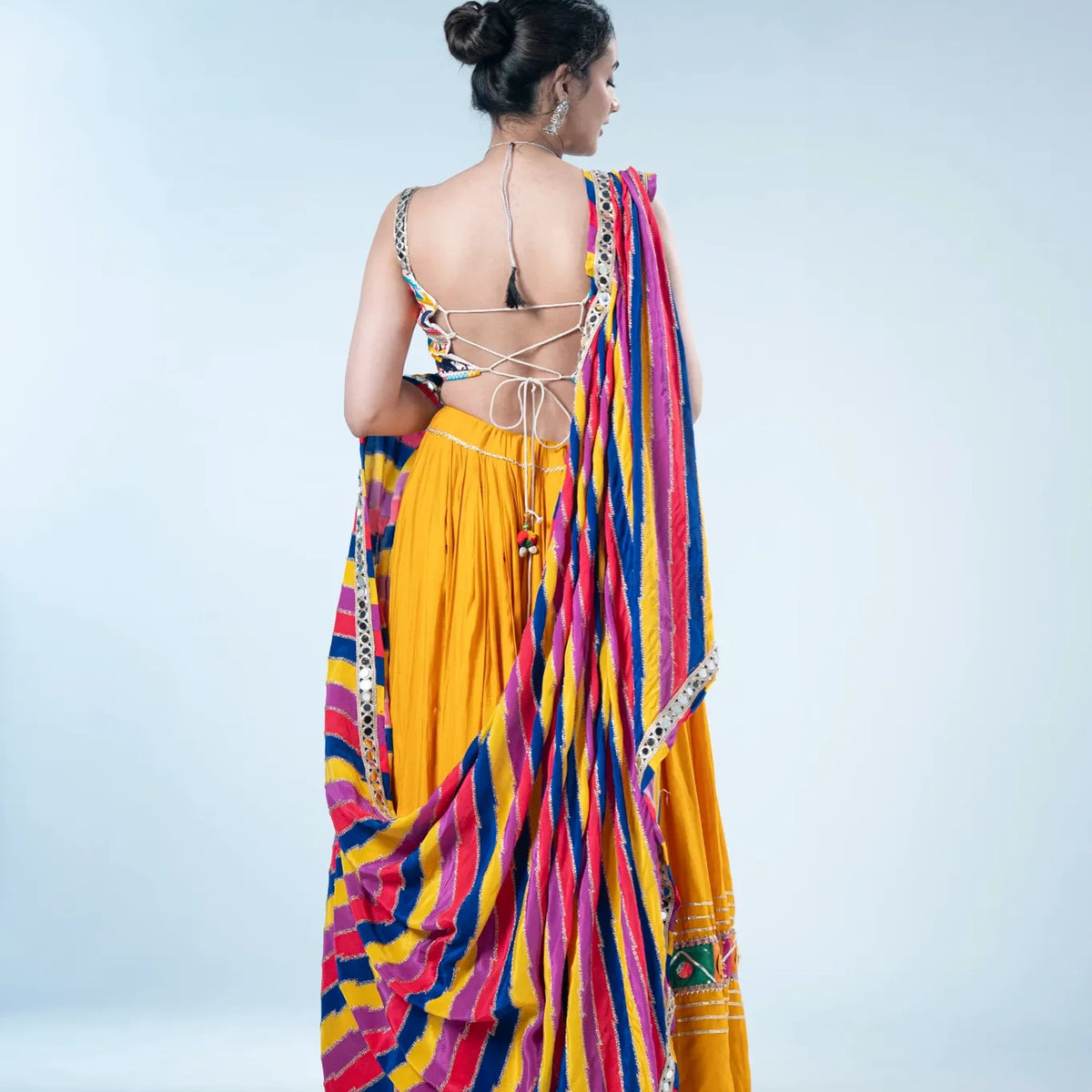 Mustard Multicolour Chaniya Choli