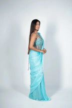 Aqua Drape Saree