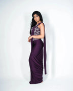 Purple Drape Saree