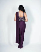 Purple Drape Saree