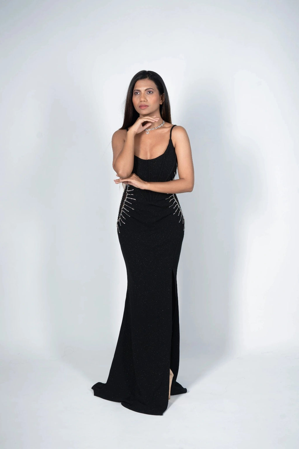 Black Lace Gown