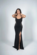 Black Lace Gown