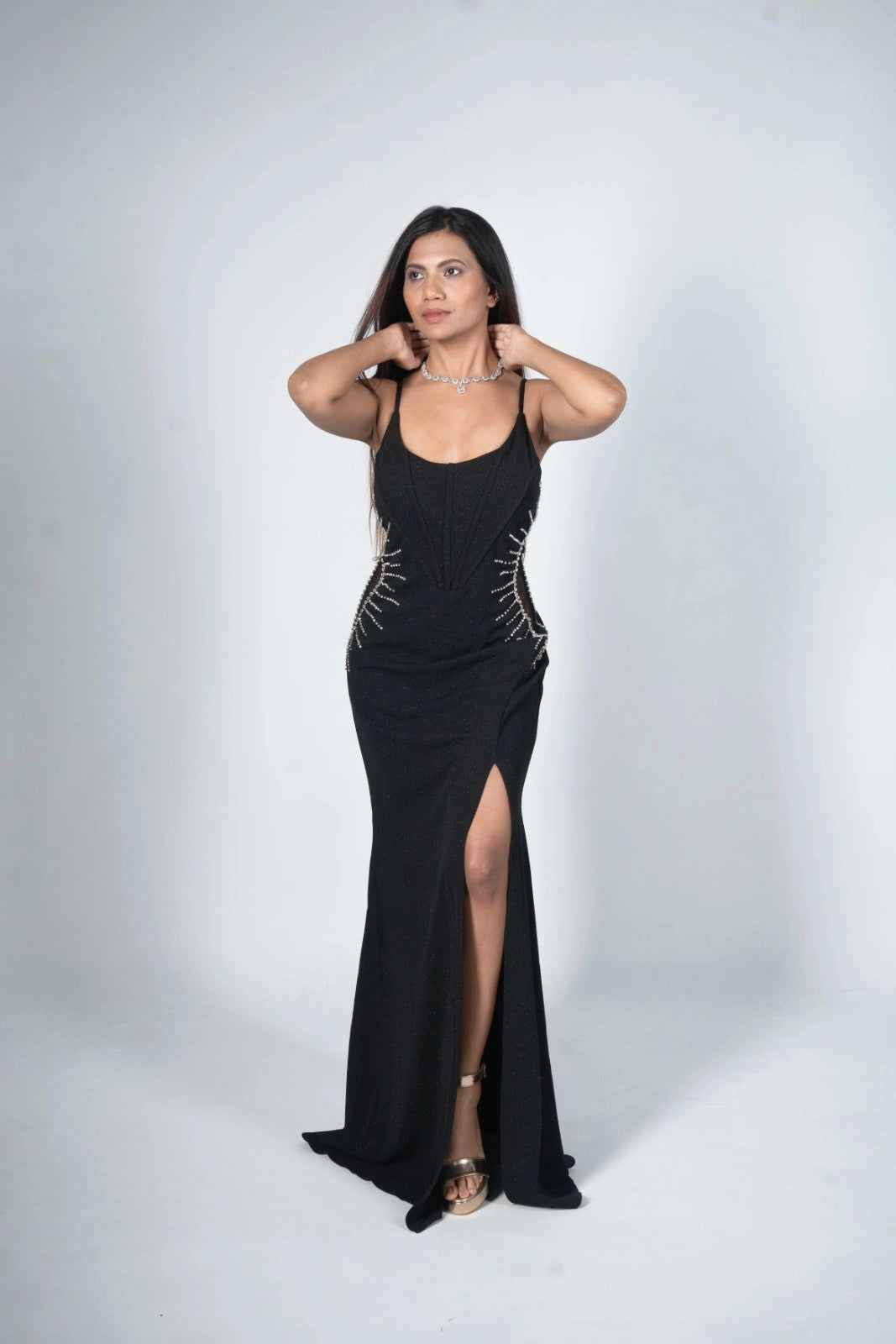Black Lace Gown