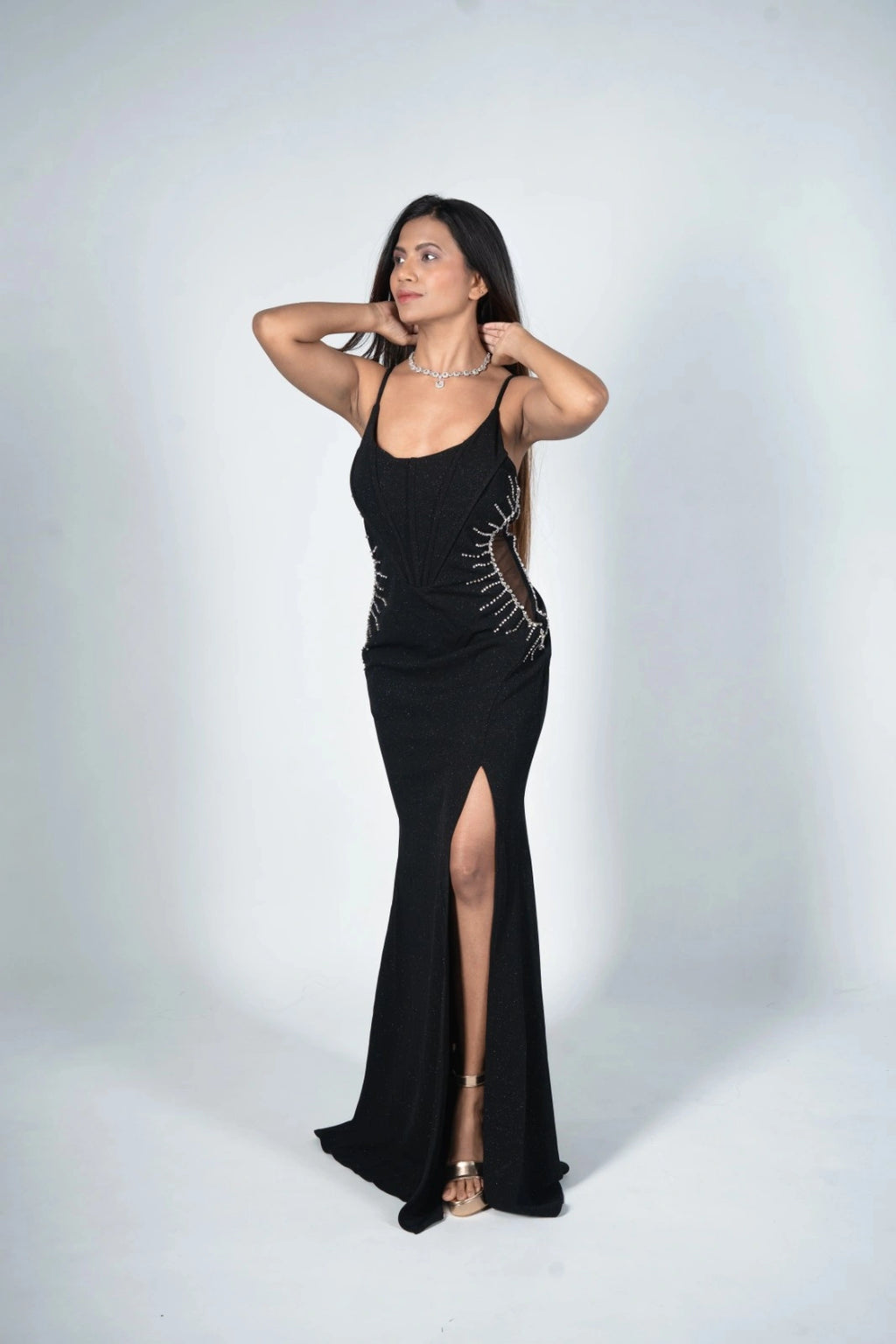 Black Lace Gown