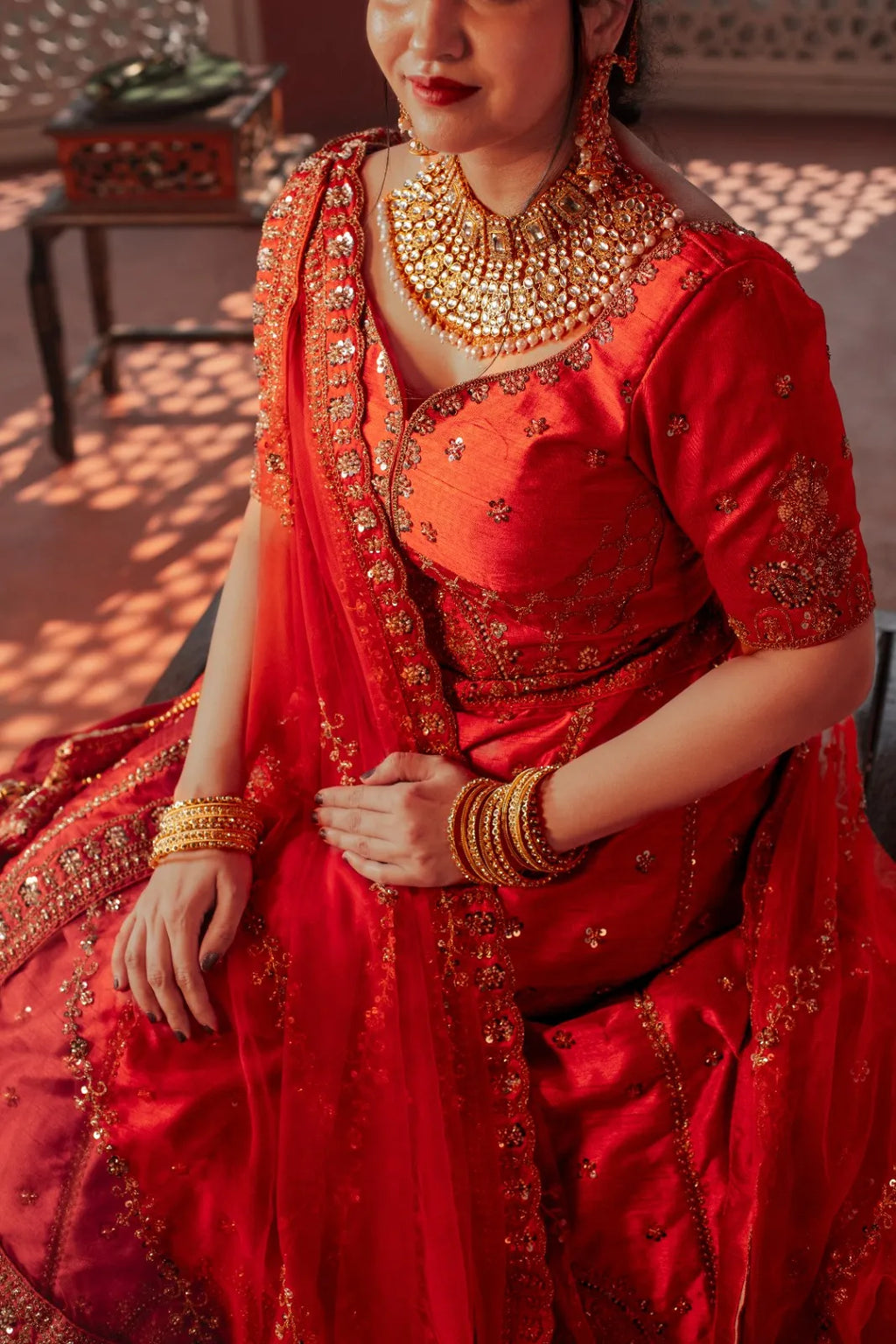 Rust Royal Lehenga