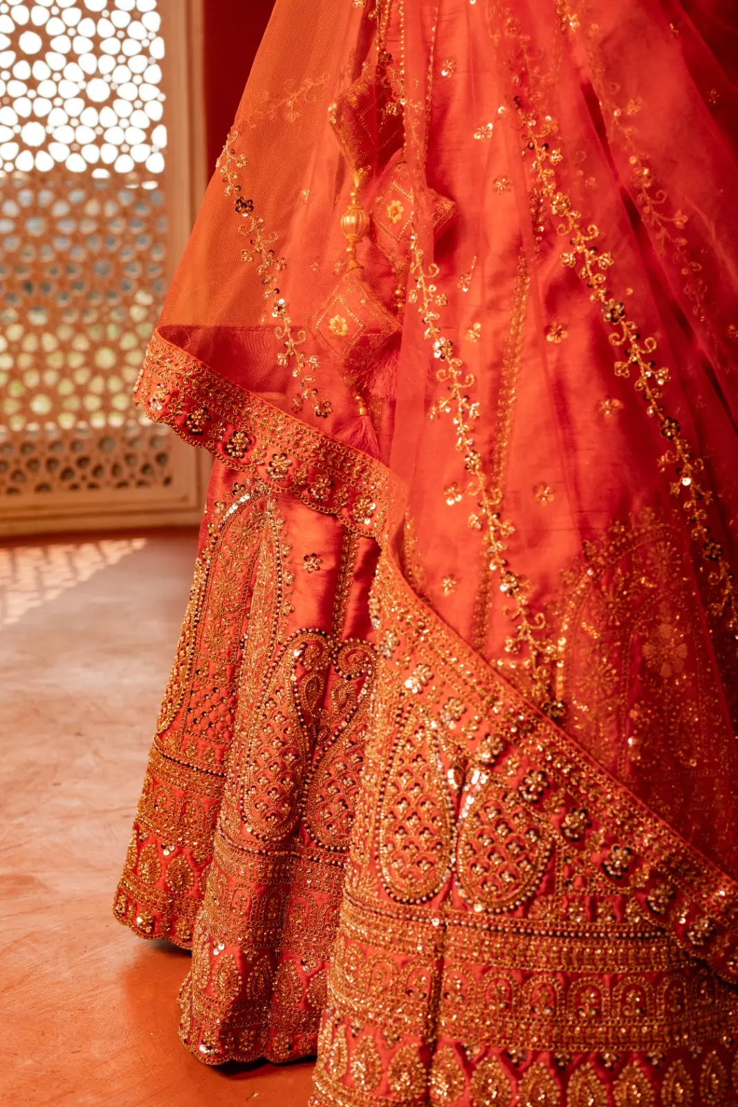 Rust Royal Lehenga