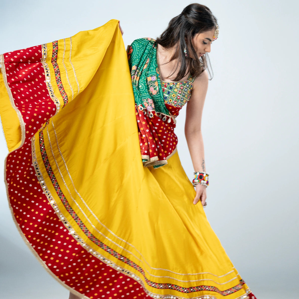 Rangoli Bandhani Chaniya Choli