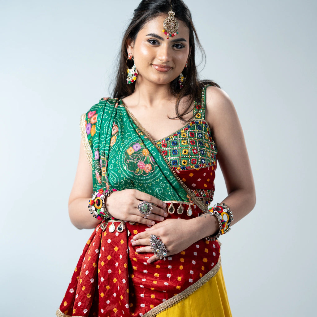 Rangoli Bandhani Chaniya Choli
