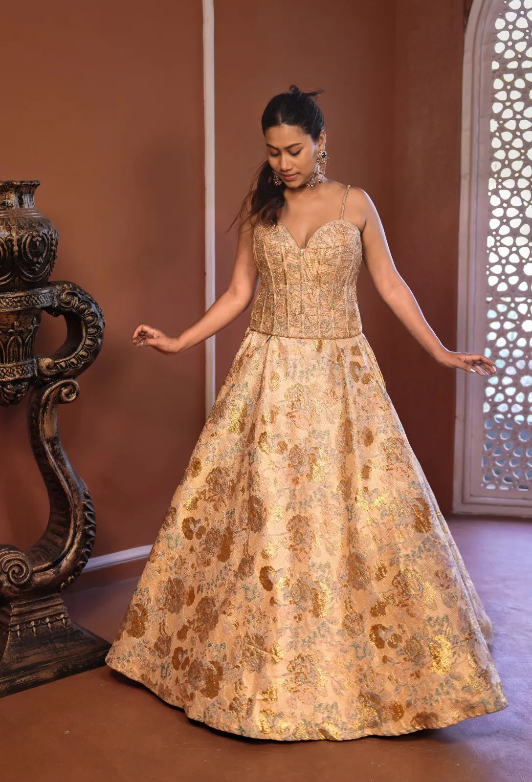 Golden Corset Gown