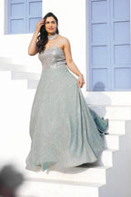 Teal Shimmer Gown