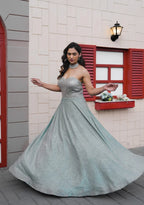 Teal Shimmer Gown